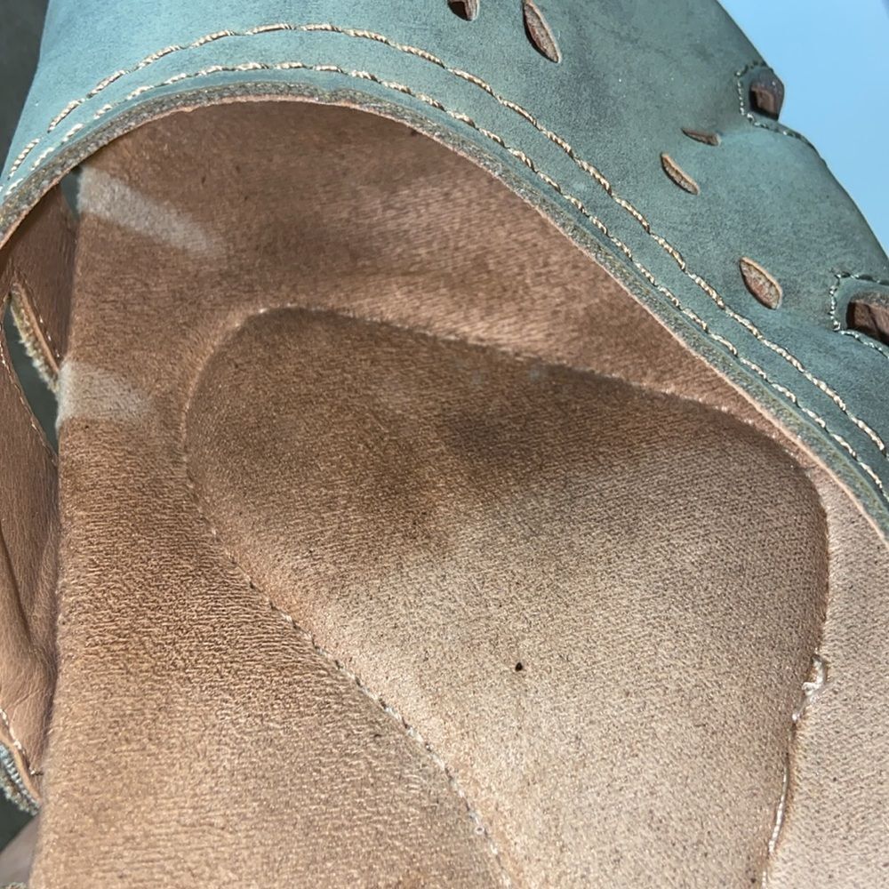 Earth Origins Sage Green Bosk Brenda Flats with Perforated Design Size 8W - Picture 7 of 16